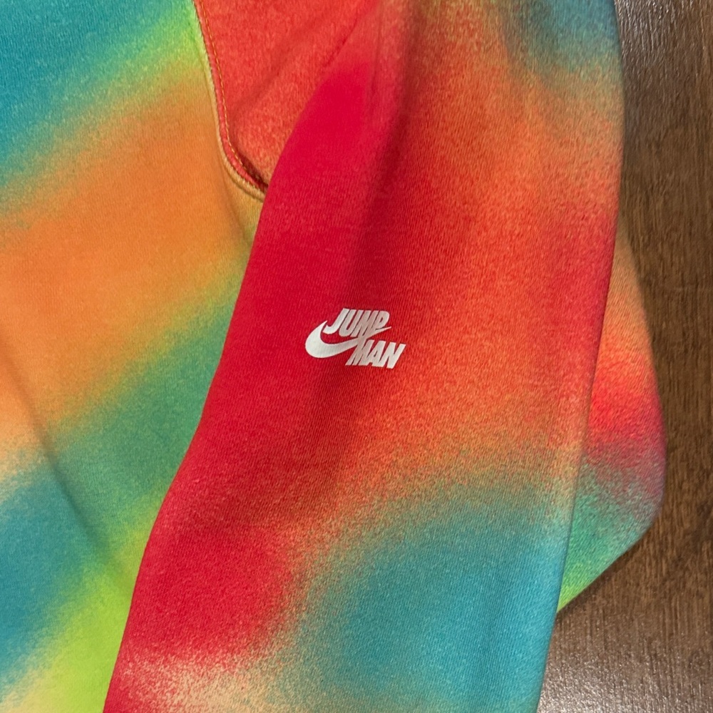NWOT Jordan Jump Man Colorful Tie-Dye Type Hoodie Size XL - Picture 5 of 8